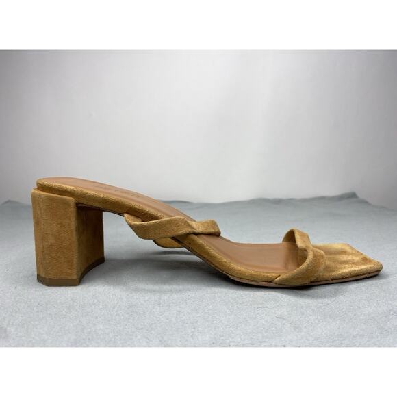 By Far Tanya Tan Neutral Slip On Heel Sandals Modern Minimalist Women's 40 US 10 - Picture 4 of 12